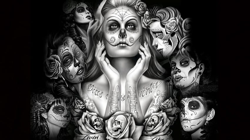 Sugar Skull Art - & พื้นหลัง , Skeleton Girl วอลล์เปเปอร์ HD