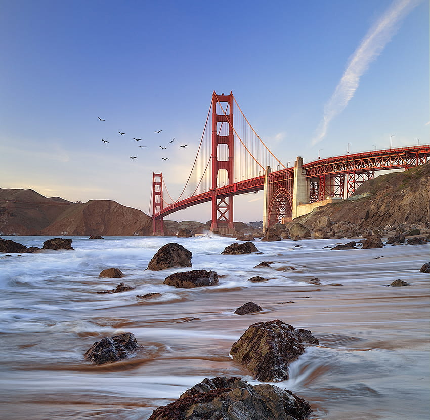 Ponte, costa, Golden Gate Bridge Sfondo HD
