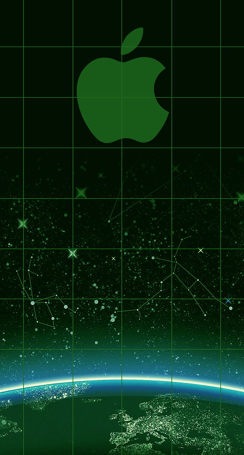 Mensola logo Apple spazio verde fresco. .sc iPhone7, spazio logo Apple Sfondo del telefono HD