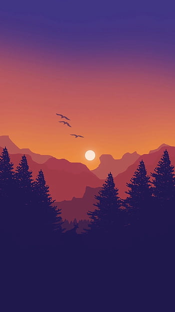 It Has A Good Used Of Gradients The Color Scheme Used Helps To Cartoon Sunset Aesthetic Hd 8250