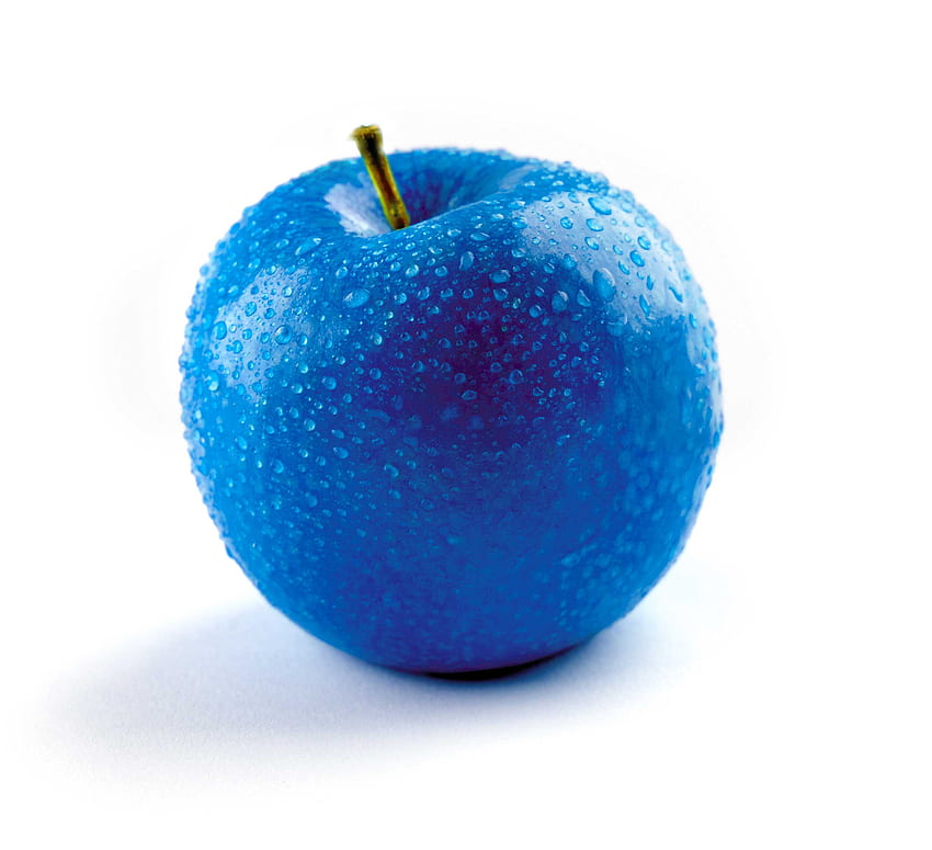 Blue Apple, Blue Food HD wallpaper
