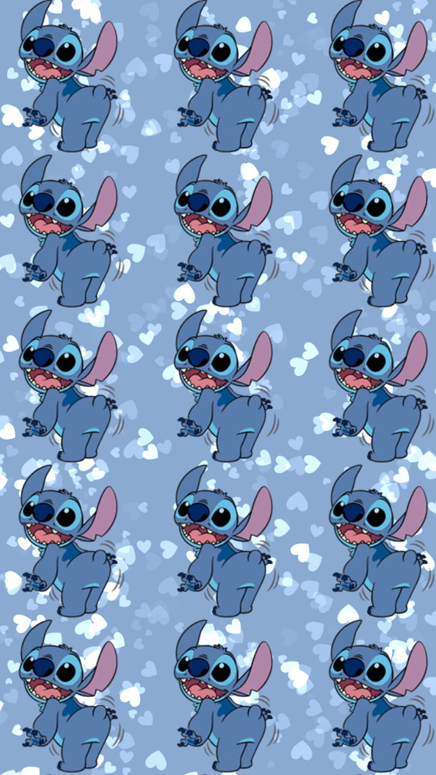 Stitch!, puntada, arte, azul, kawaii, lindo fondo de pantalla del teléfono