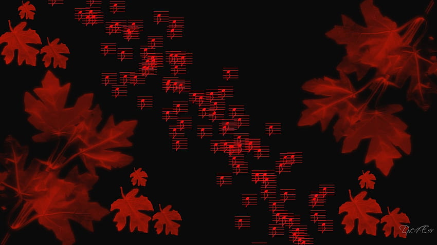 Abstract Fall Autumn Black Music - Motif - - teahub.io Wallpaper HD