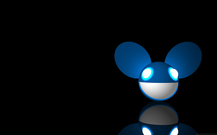 deadmau5, mau5, schwarz, logo, blau HD-Hintergrundbild