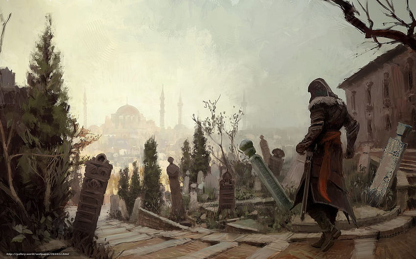 Ezio, Assassin, Константинопол, град в резолюцията HD тапет