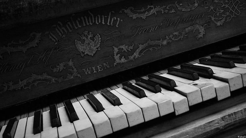 黒と白の音楽ピアノ クラシック モノクロ ピアノ キー – エンターテイメント ミュージック 高画質の壁紙