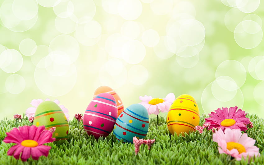 Happy Easter Background, Pastel Easter HD wallpaper
