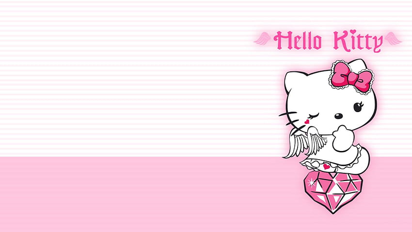 Pink Hello Kitty Background, Hello Kitty PC HD wallpaper
