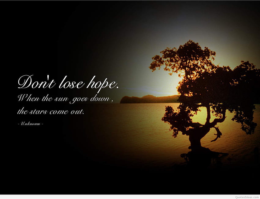 Don't lose hope with quote HD wallpaper