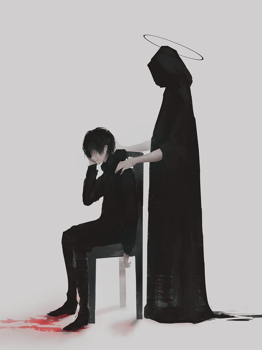 Anime Boy, The Reaper, Sad - - - Tip, Sad Crying Anime Boy HD phone wallpaper