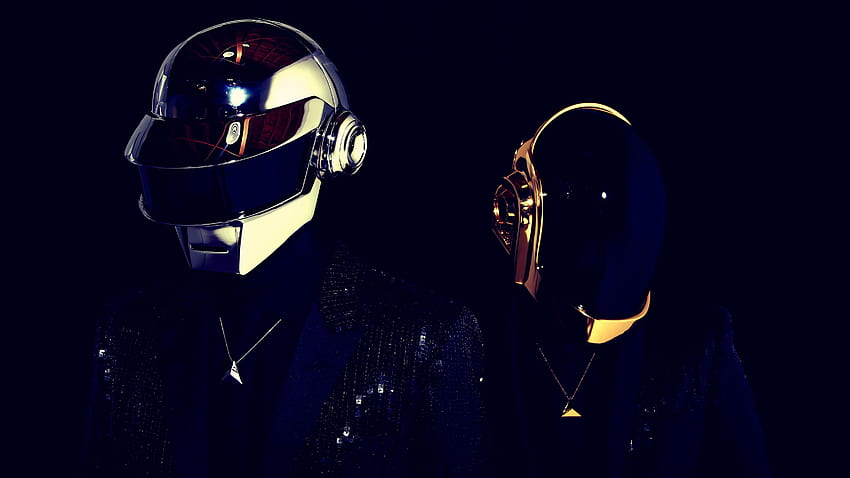 Daft Punk , Electronic music duo, Black background, , Black/ Dark HD wallpaper