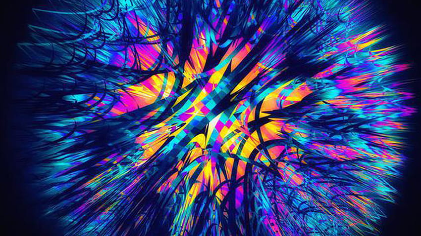 Colorful Firework Art Abstraction Abstract HD wallpaper