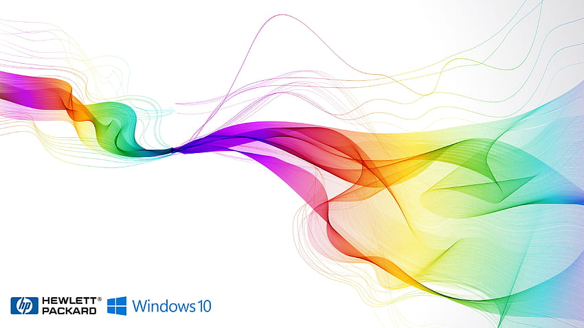 OEM de Windows 10 para portátiles HP 08 0f 10 - Logotipo de HP y Windows 10 en colorido - . . Alta resolución fondo de pantalla