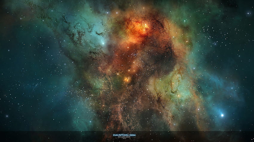 haunting arm nebula, space, colorful, nebula, stars HD wallpaper
