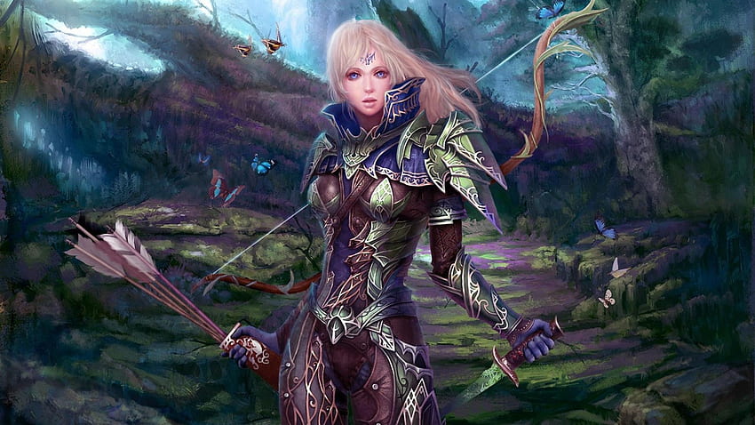 Fantasy Female Archer Warrior Lista [] dla Twojego telefonu komórkowego i tabletu. Przeglądaj kobiecą fantazję. Kobieca sztuka fantasy, kobieta sztuki fantasy Tapeta HD
