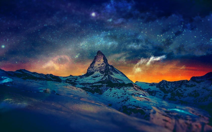 Snow Mountain Night HD wallpaper | Pxfuel