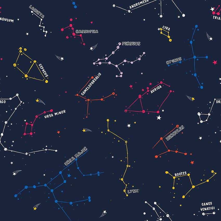 Space Constellations Stars Names Navy Arthouse 697900 5050192697903, Constellation Map HD phone wallpaper