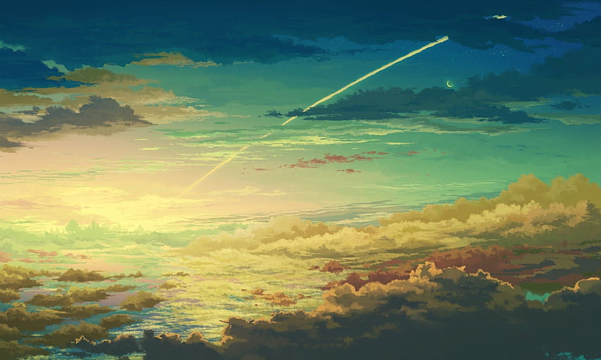 Clouds, Space, Anime / and Mobile Background, Anime Planet HD wallpaper |  Pxfuel