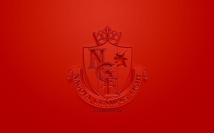 Nagoya Grampus, kreatives 3D-Logo, rot HD-Hintergrundbild | Pxfuel