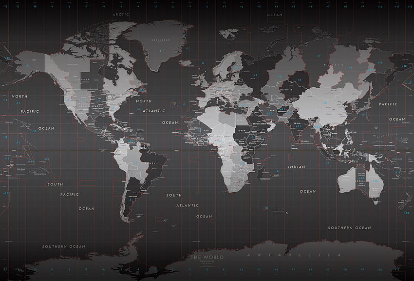 Mapa mundial, zona horaria mundial fondo de pantalla