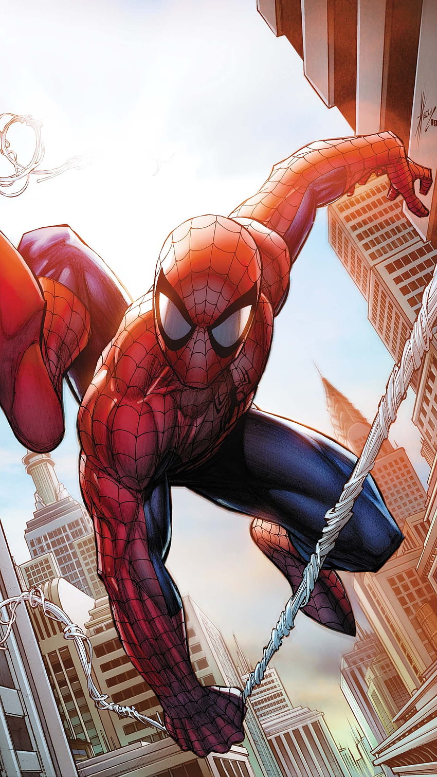 Cómic de Spiderman, Cómic de Spiderman Marvel fondo de pantalla del teléfono