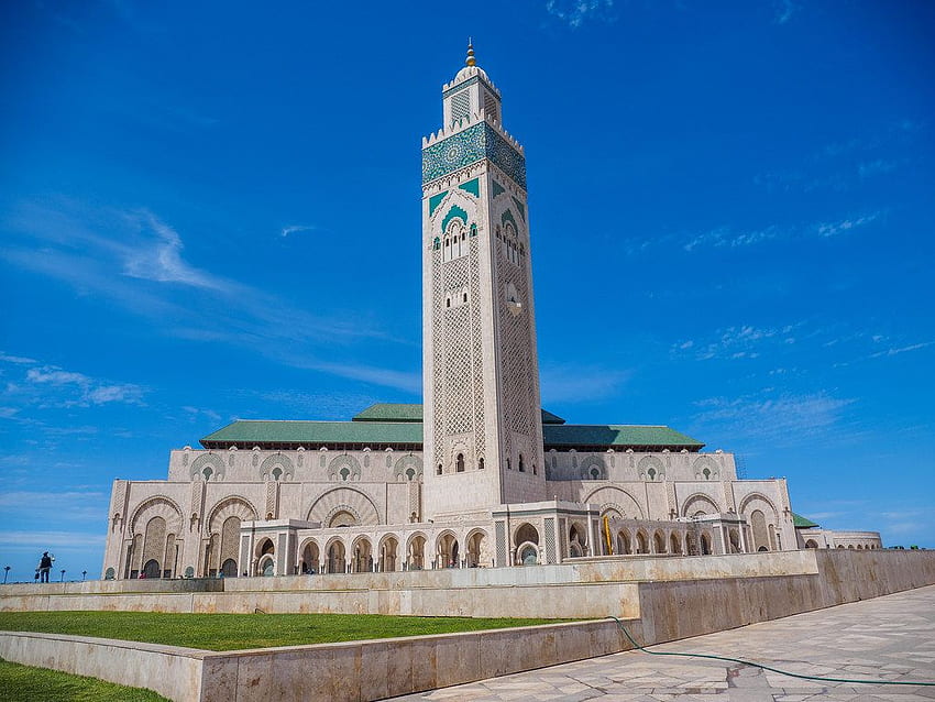 Hassan II Mosque, Casablanca, Morocco. OLYMPUS DIGITAL CAME HD wallpaper