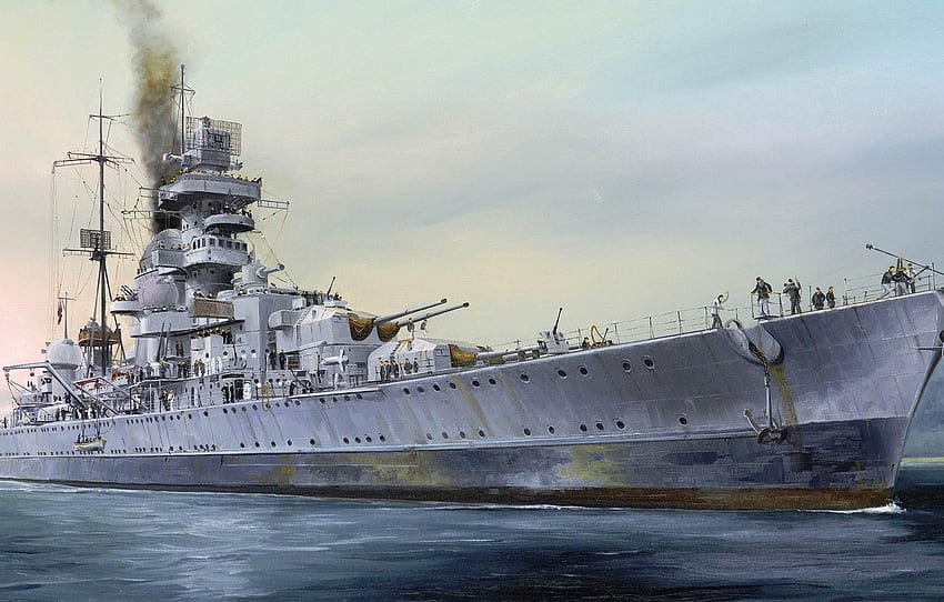 船、芸術、海軍、軍事、巡洋艦、巡洋艦、ドイツ語、第二次世界大戦、海軍、プリンツ・オイゲン、セクション оружие 高画質の壁紙