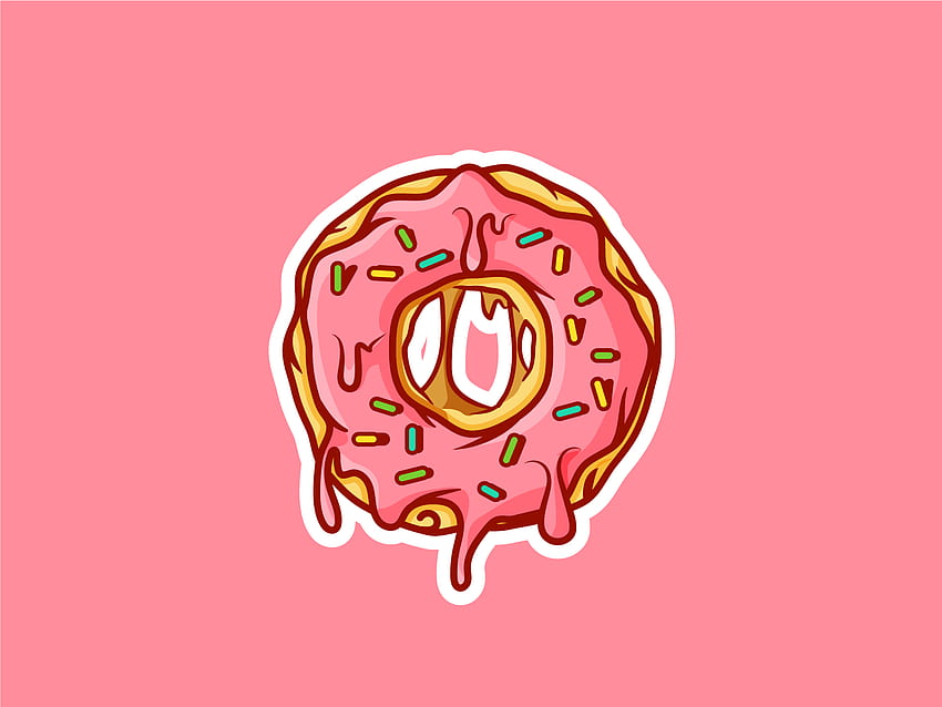 Dripping Donut! in 2020. Line art design, Donut drawing, Donut art, Cool Drip HD wallpaper
