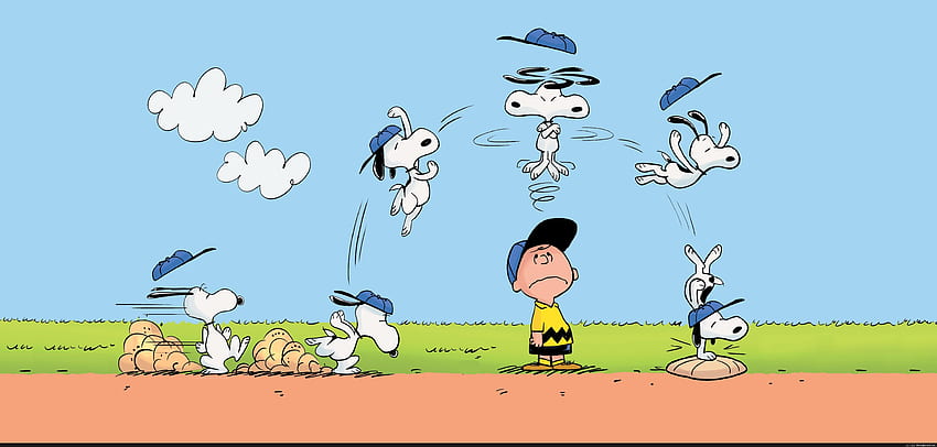 Charlie Brown Baseball - Charlie Brown Baseball Tło na Bat, Cartoon Baseball Tapeta HD