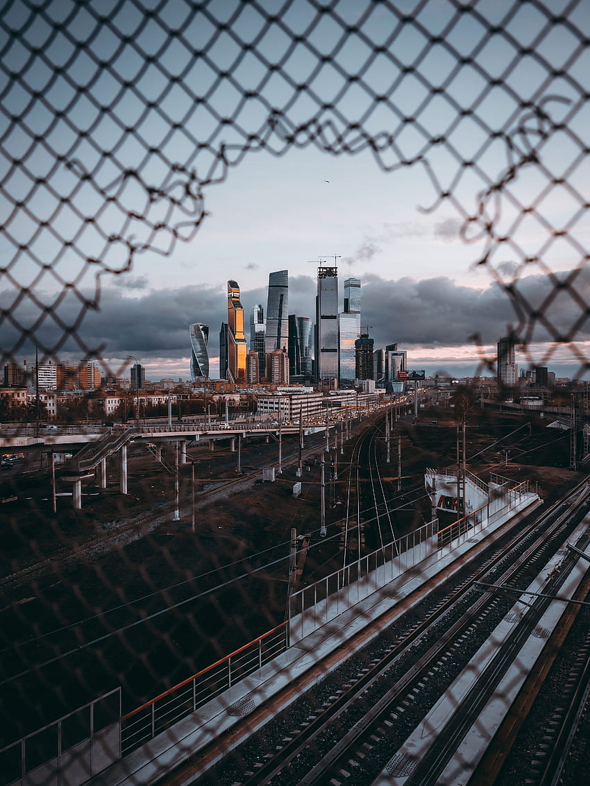 Cities, Moskow, City, Grid, Fence, Russia HD phone wallpaper