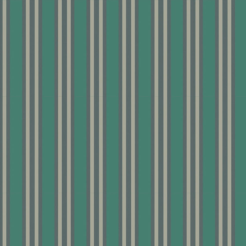Cole & Son의 폴로 스트라이프 - Teal & Gilver - : Direct, Green Striped HD 전화 배경 화면