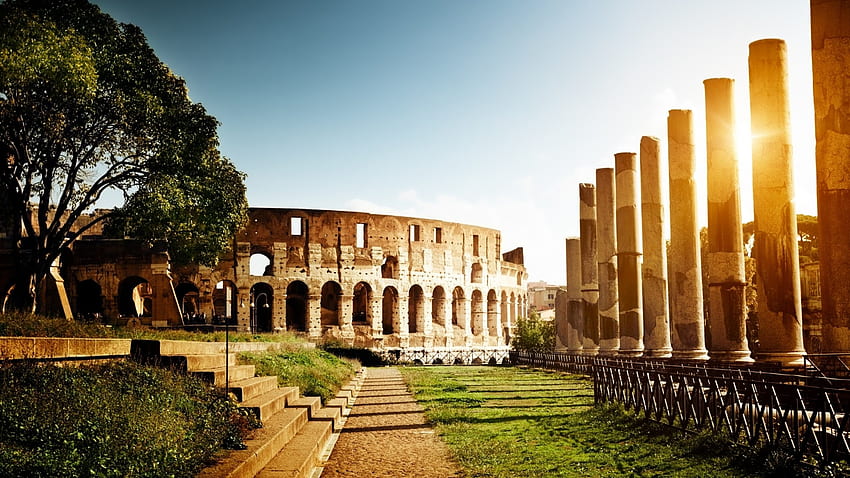 Colosseum, Rome, Italy, Street, Night, r . Mocah, Roman Colosseum HD wallpaper