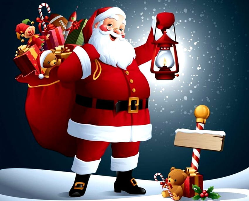 Justin Bieber On Christmas Santa Cap, Awesome Santa HD wallpaper