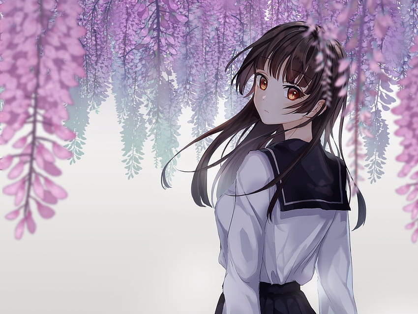 Download 4K Anime IPhone Cute School Girl Wallpaper  Wallpaperscom