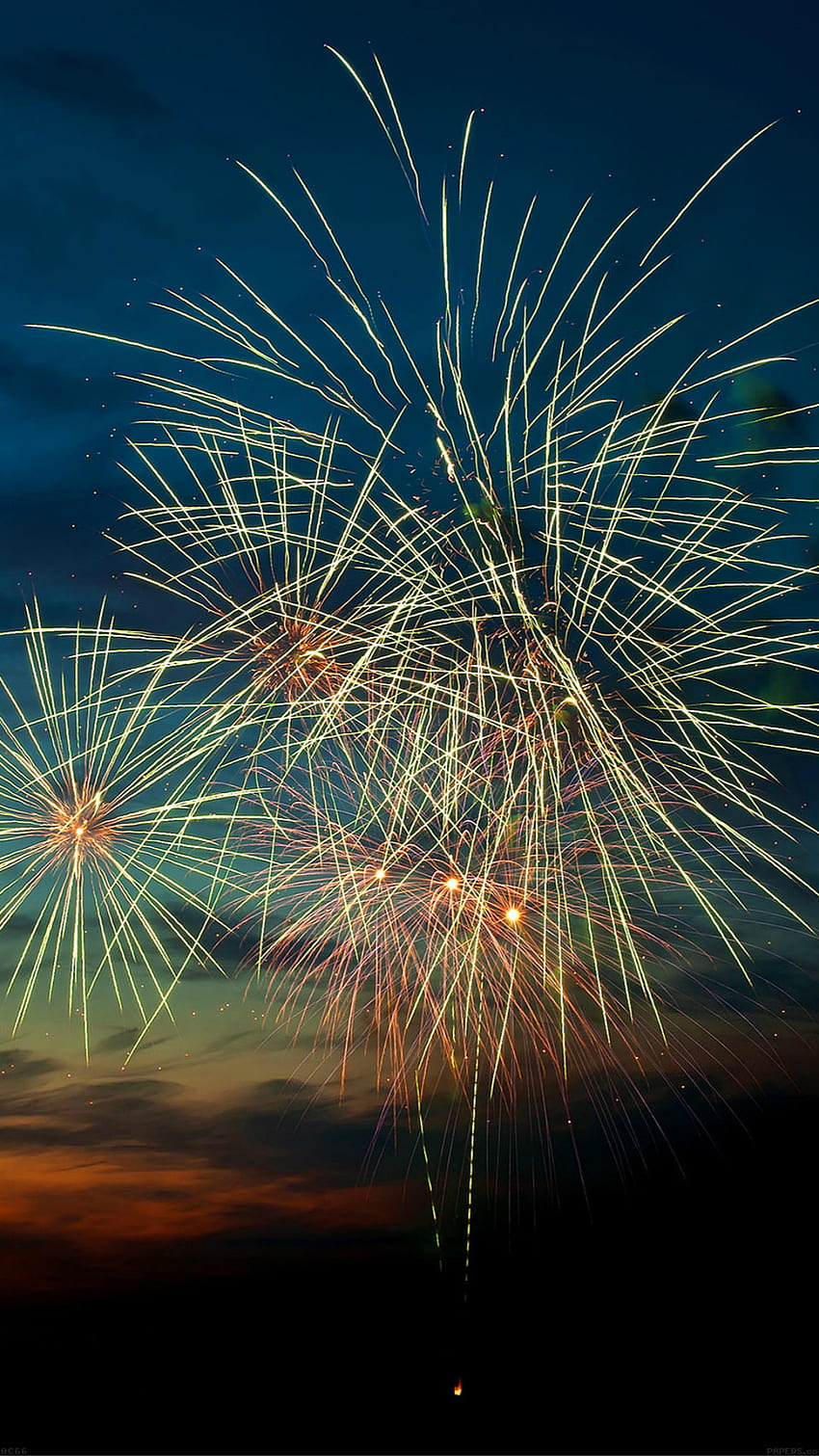 Sparkle Fireworks Night Skyscape iPhone 8 Papel de parede de celular HD
