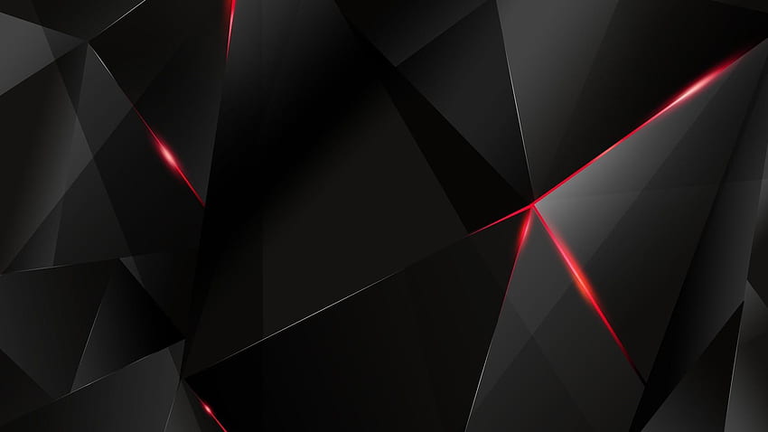 Black Red Shards, Black and Red Metallic HD wallpaper
