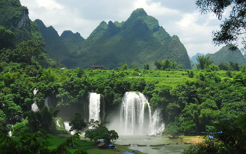 Ban Gioc Waterfall Vietnam World in jpg format, Vietnam Nature HD wallpaper