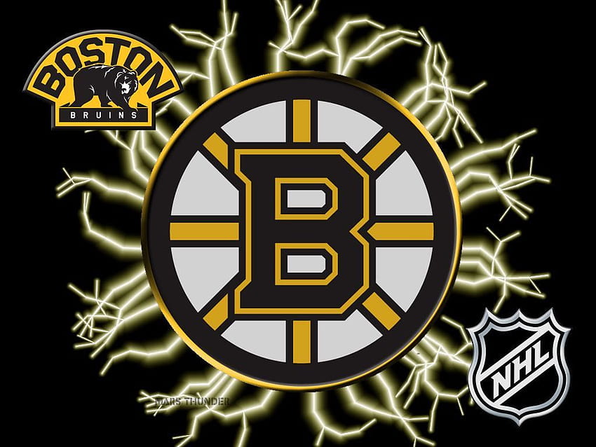 Boston Logo - Lightning. Boston bruins, Boston bruins logo, Boston bruins HD wallpaper