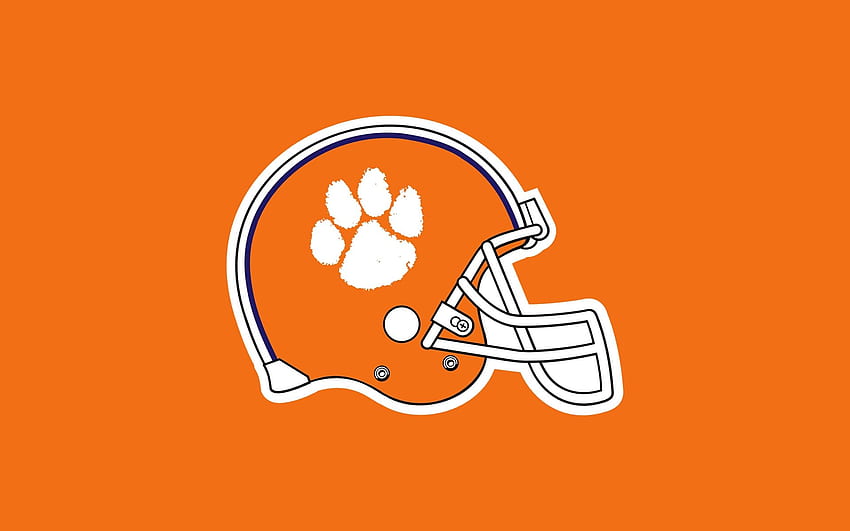 tygrysy Clemson, piłka nożna, logo Tapeta HD