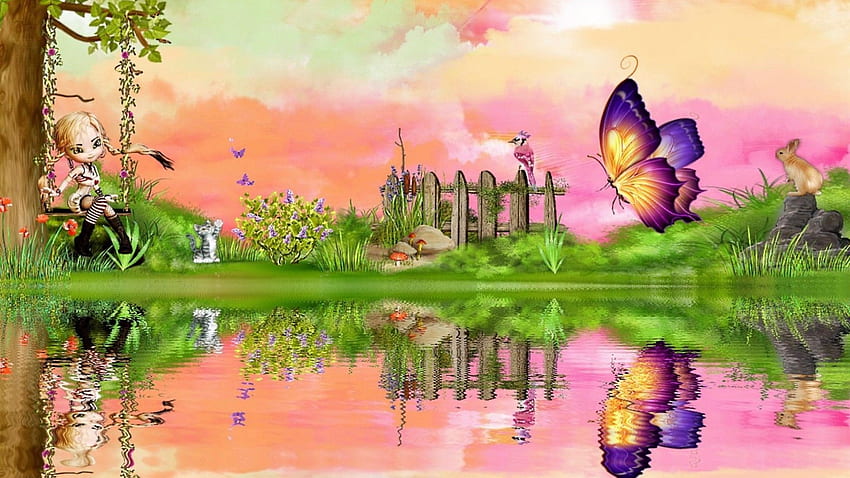 Hello Spring . 2020 Live . Spring , Summer , Landscape background, Summer Cottage HD wallpaper