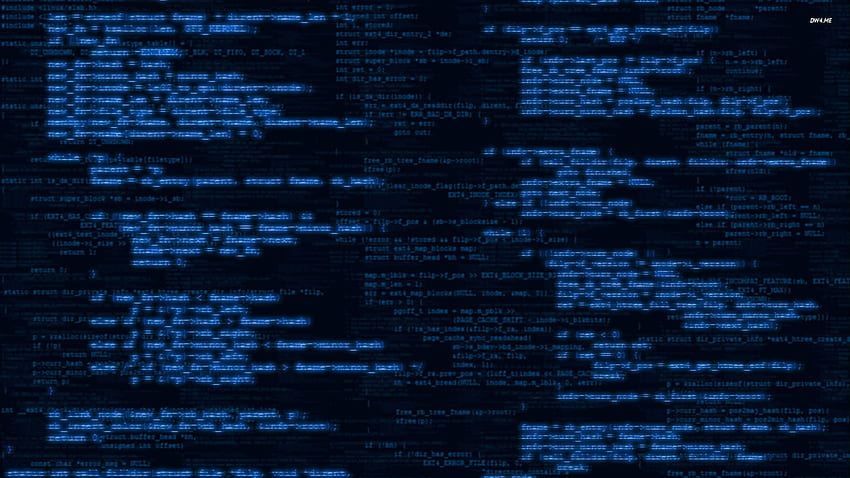 Език за програмиране Код за уеб разработка Програмиране Компютър Син Син фон Размазан светещ - Разделителна способност:, Синьо кодиране HD тапет
