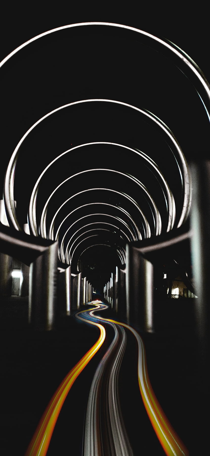 Long Exposure Circles Tunnel iPhone XS, iPhone 10, iPhone X , , Background, and , Long Exposure iPhone HD phone wallpaper