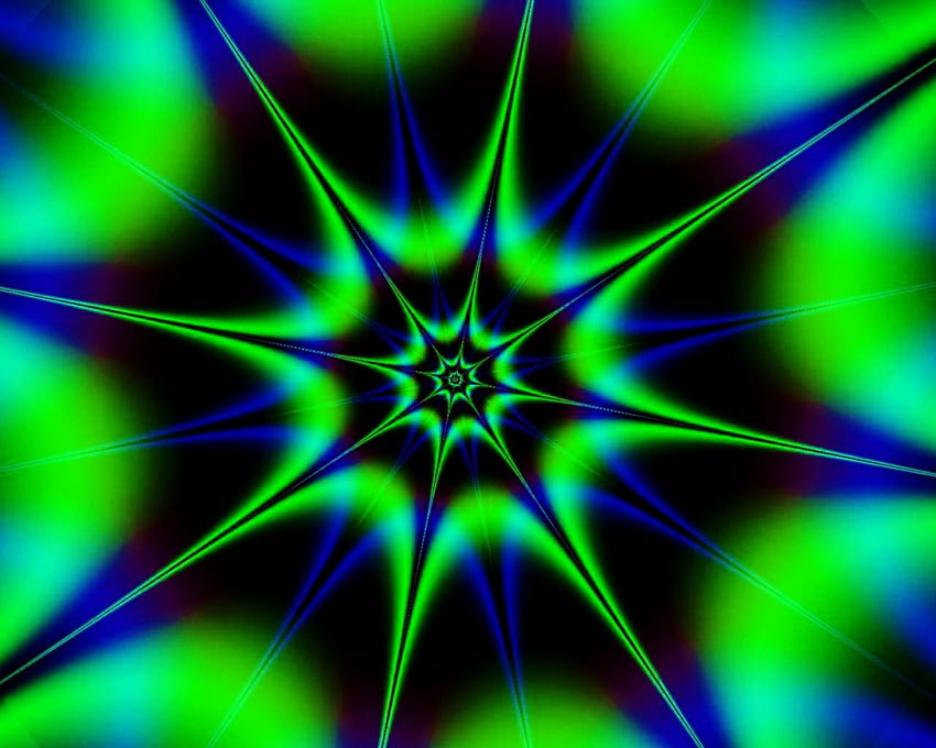 GRÜNE BLAUE STERNE, blau, schwarz, Kunst, grün HD-Hintergrundbild