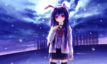 Melancholy, bunny, reisen udongein inaba, anime, touhou, ears, girl HD wallpaper