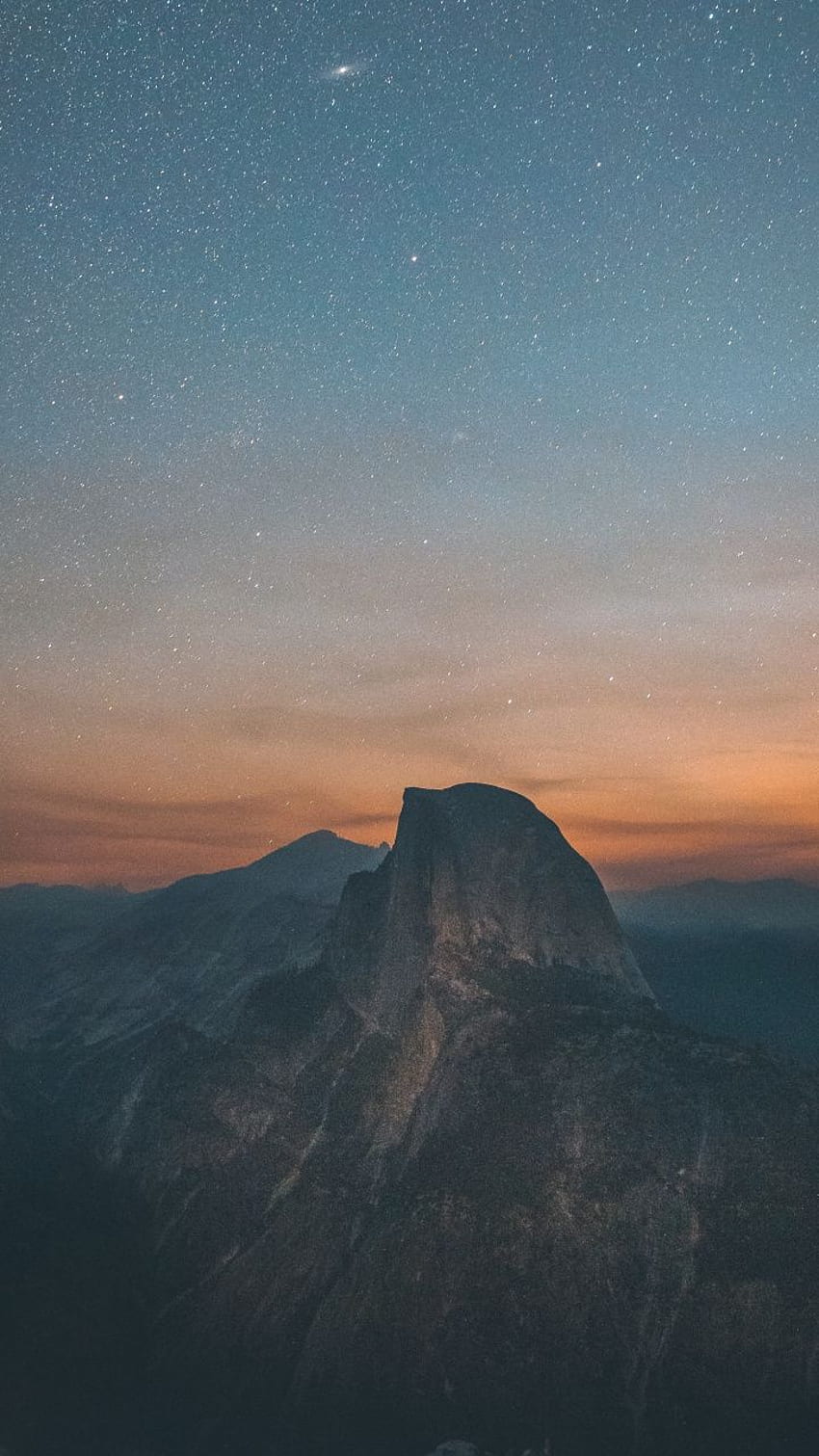 Half Dome Yosemite Valley Starry Night Sky Yosemite Yosemite Starry Night Hd Phone 