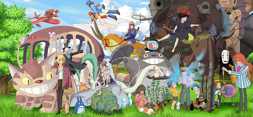 Wszystkie filmy Ghibli Ultra. Tło, Studio Ghibli Tapeta HD