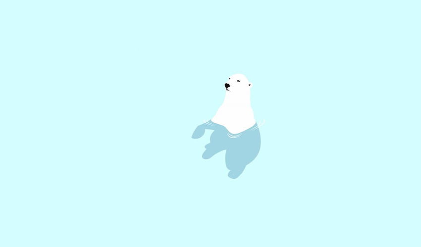 Карикатура Полярна мечка HD тапет