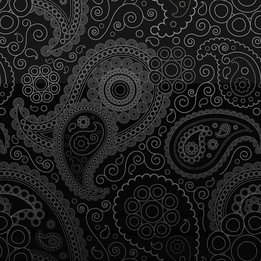 Rivista: Paisley Pattern Abstract, Black Paisley Sfondo del telefono HD