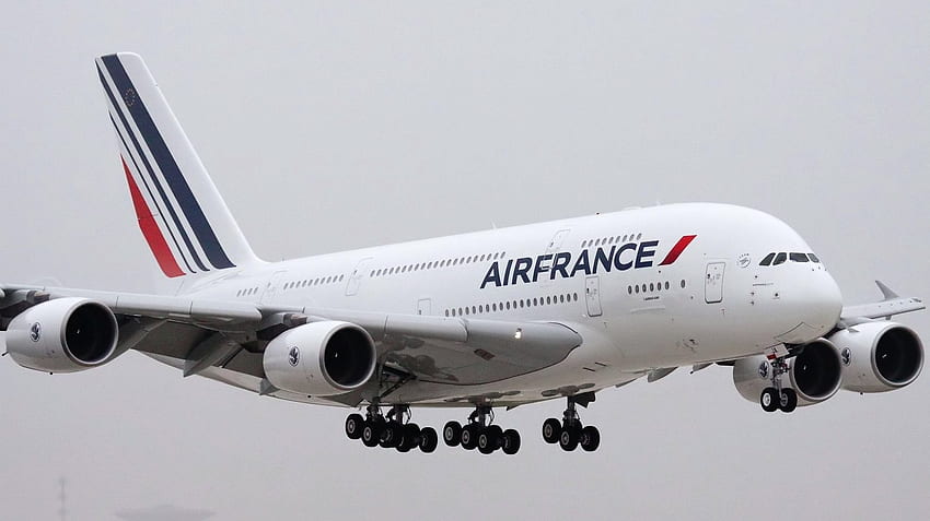 A380 Landing, Air France HD wallpaper