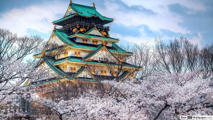 Osaka Castle in Japan HD wallpaper